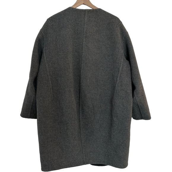 VINCE Reversible Wool-Cashmere Coat / Black & Grey / - Picture 6 of 9